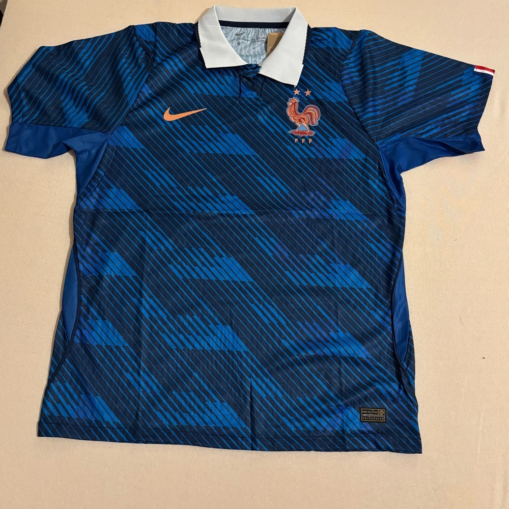 Nike Blue and Orange France National Team Match Jersey
